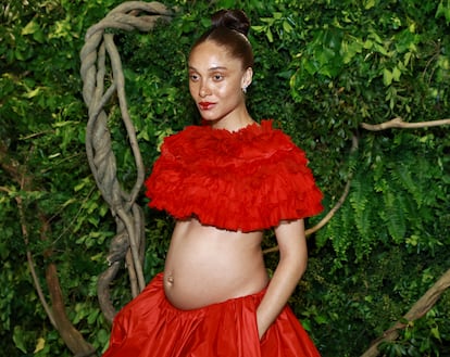 La modelo Adwoa Aboah en la gala Met 2024 con un diseño de H&M, celebrada en Nueva York el pasado mes de mayo.