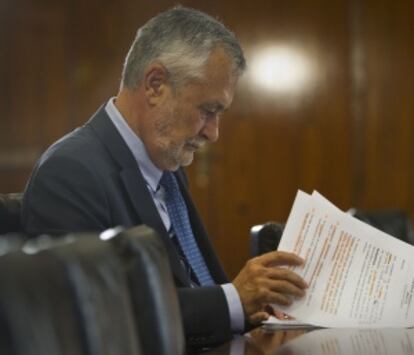José Antonio Griñán, en el Parlamento andaluz.