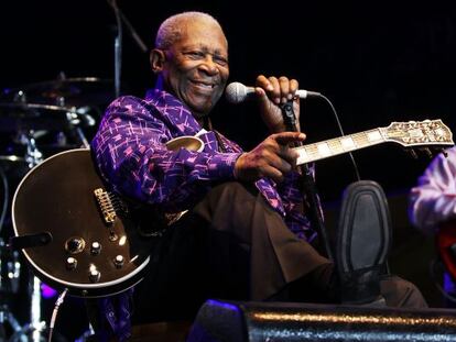 El m&uacute;sico B. B. King, en un concierto en Australia, el 22 de abril de 2011. 