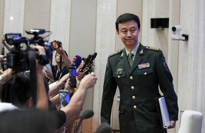 El portavoz del Ministerio de Defensa chino, Wu Qian, este miércoles en Pekín