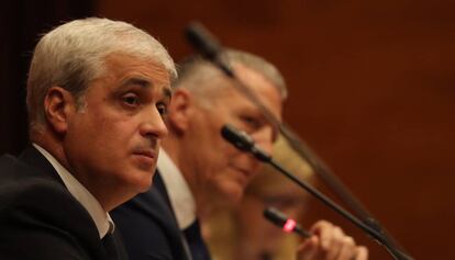 Germ&agrave; Gord&oacute;, durante la comparecencia en el Parlament.