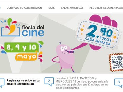 Web de la Fiesta del Cine