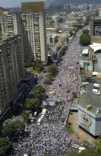 Manifestación en Caracas este sábado.
