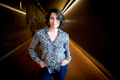 Alicia Borrachero, fotografiada en el centro Fernando Fernán Gómez, de Madrid, donde el 4 de abril estrena la obra 'Un delicado equilibrio'.