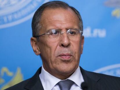 El ministro ruso de Exteriores, Gergey Lavrov, hoy en Moscú.