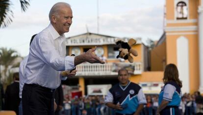 El vicepresidente de EE UU, Joe Biden, en Guatemala. 