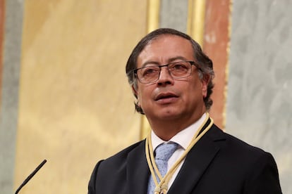 Gustavo Petro, presidente de Colombia, durante su visita a España el pasado 3 de mayo de 2023.