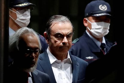 Carlos Ghosn, detido em Tóquio em abril de 2019.