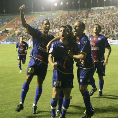 Valdo, Rubén Suárez, Juanlu y Pallardó, ante el Sevilla.