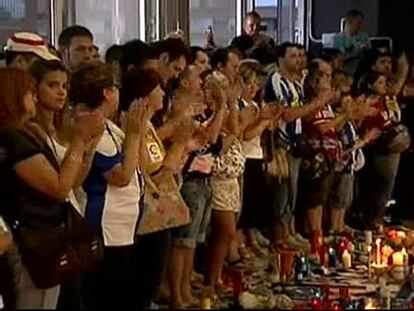 La afición del Espanyol llora la muerte de Dani Jarque