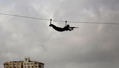 Entrenamiento de las fuerzas de seguridad de Hamas en Gaza.