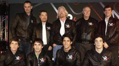 Richard Branson en la presentación del nuevo equipo de Fórmula 1 de Virgin en Londres