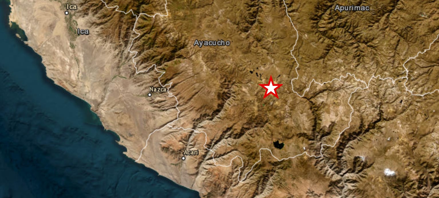 Un terremoto de magnitud 7,2 sacude la región andina de Ayacucho, en el sur de Perú