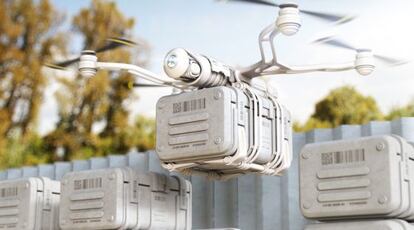 Un 'dron' para transporte y mensajería.