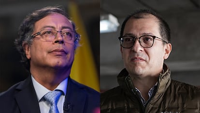 Gustavo Petro, presidente, y Francisco Barbosa, fiscal general,