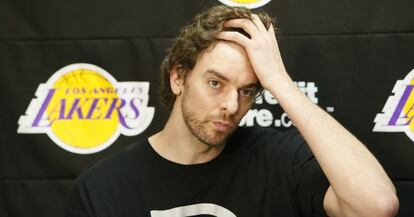 Gasol, durante su rueda de prensa. 