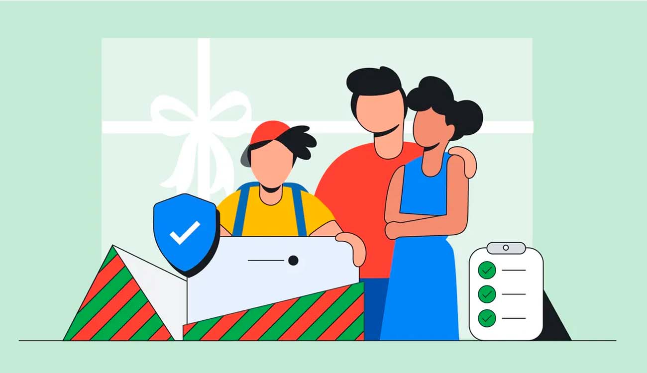 Familia activando Google Family Link