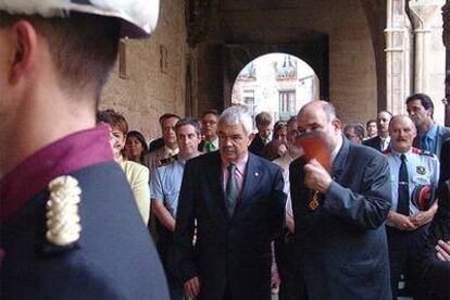 El presidente de la Generalitat, Pasqual Maragall, durante su visita ayer a Tortosa.
