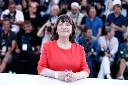 La actriz, Marion Bailey, durante la presentación de la película 'Mr. Turner' en Cannes.