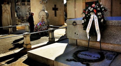 La tumba del pintor Joaqu&iacute;n Sorolla en el Cementerio General de Valencia.