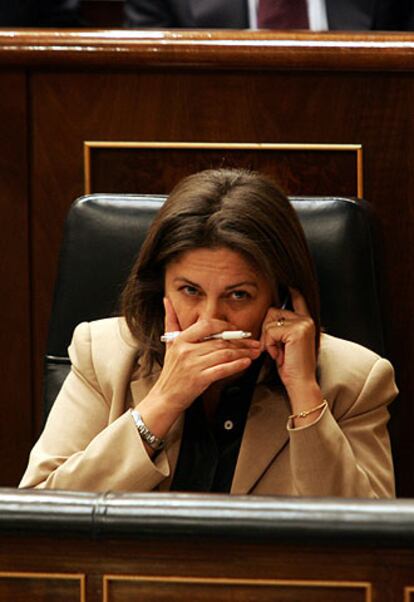 La ministra María Antonia Trujillo, en el Congreso.