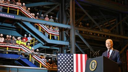 Joe Biden, presidente de Estados Unidos, presenta su plan económico en Filadelfia, el pasado 20 de julio.