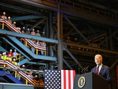 Joe Biden, presidente de Estados Unidos, presenta su plan económico en Filadelfia, el pasado 20 de julio.