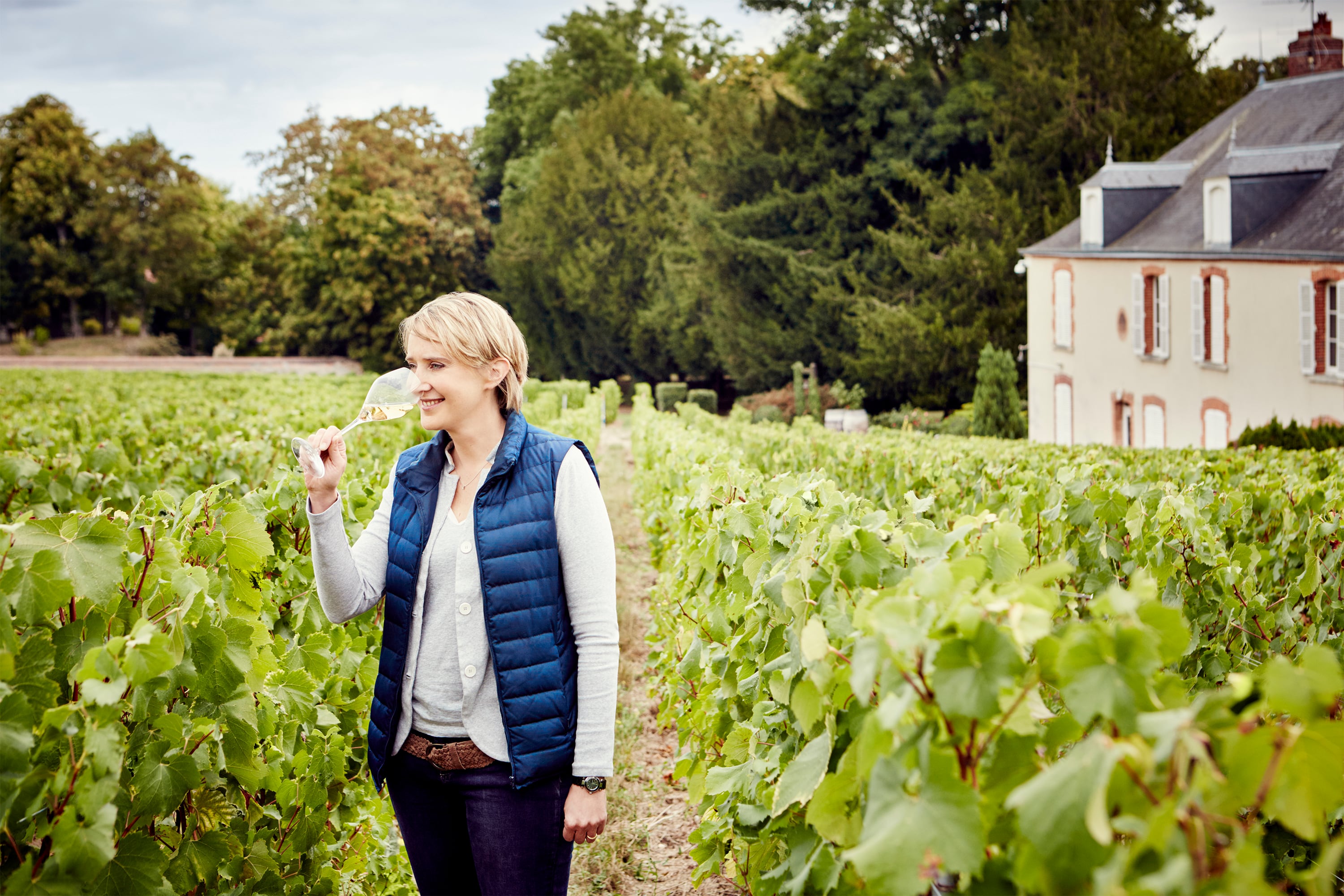 Julie Cavil, entre los viñedos de Krug.