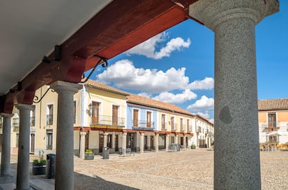 La plaza de Segovia de Navalcarnero (Comunidad de Madrid).