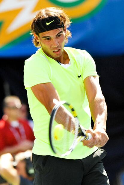 Rafael Nadal, el sábado pasado, en un partido de exhibición.