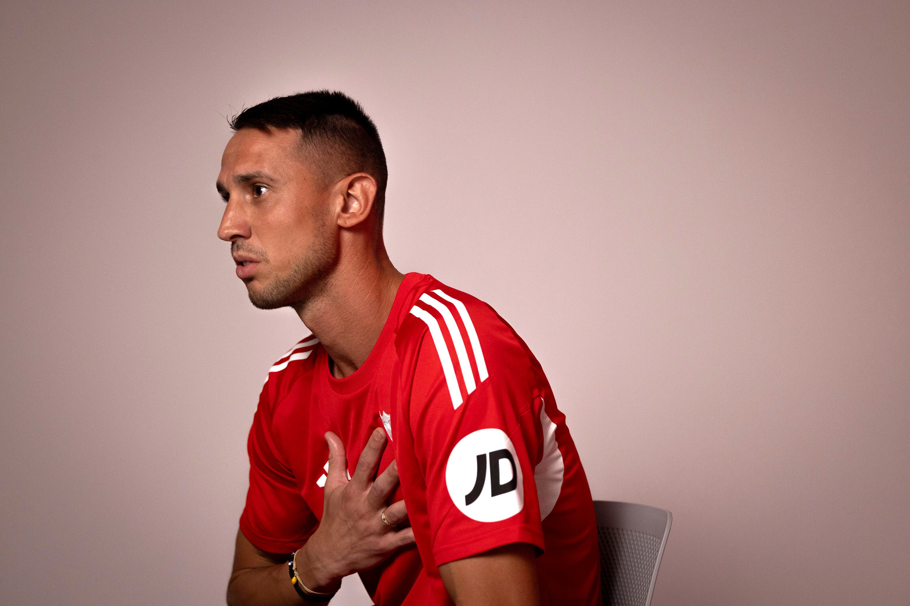 Odysseas Vlachodimos, durante la entrevista.