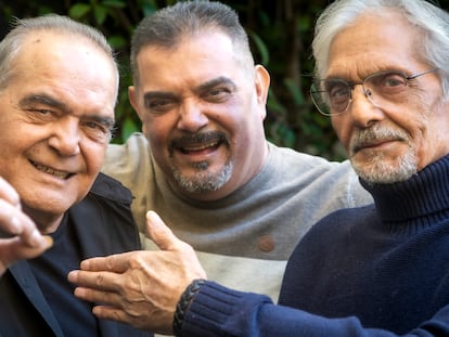 Los Chichos. De izquierda a derecha: Emilio González; Emilio Gonzalez, hijo, y Julio González.