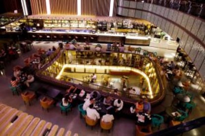 Panorámica del Espacio Platea, uno de los nuevos mercados de Madrid.