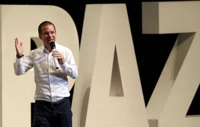 Ricardo Anaya en un evento en Guadalajara.