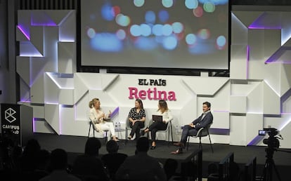 Un momento del panel Ecosistemas de emprendimiento: qu&eacute; buscan las grandes empresas en las &#039;startups&#039;.