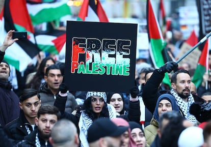 Manifestación propalestina en Berlín, el 18 de noviembre.