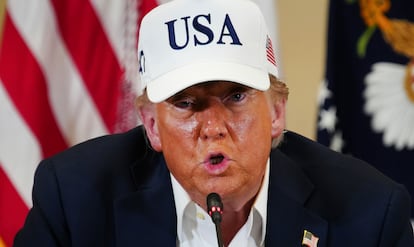 El presidente de Estados Unidos, Donald Trump, en Texas, este viernes.