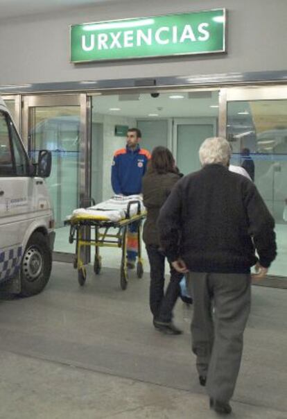 Servicio de urgencias en el hospital de Ourense.