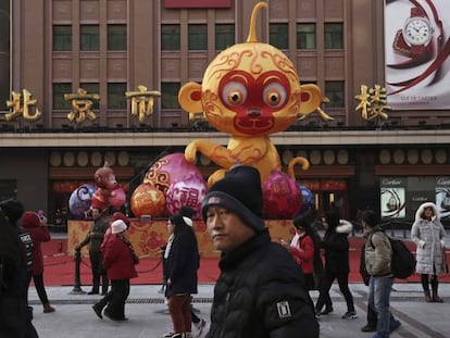 Em Pequim estava tudo preparado para celebrar no Ano Novo