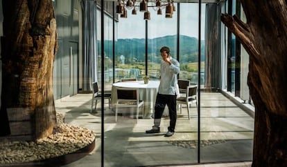 Eneko Atxa, 36, owns Azurmendi, the first restaurant in Bizkaia with three Michelin stars.