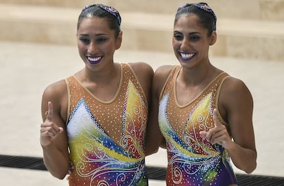 Karem Achach y Nuria Diosdado, durante su participación en los Juegos Centroamericanos.