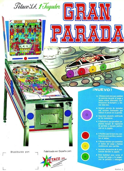 Modelo de máquina recreativa recogido en el libro '¡Bola extra!'.