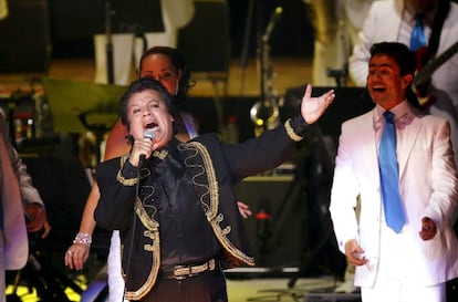Juan Gabriel,durante un concierto en el Auditorio Telmex de la ciudad mexicana de Guadalajara. 