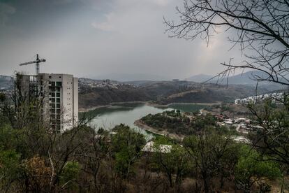 panorámica de la presa Madín, en el Estado de México