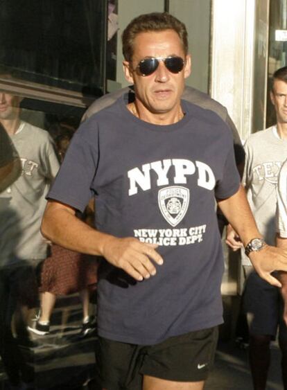 Sarkozy corre en Nueva York.