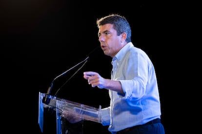 Carlos Mazón, durante su intervención en Benidorm.