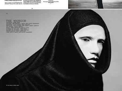 Páginas interiores de diferentes números de la revista <i>Metal </i>en las que se combina fotografía e ilustración.
