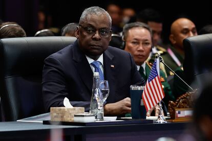 El secretario de Defensa de los Estados Unidos, Lloyd Austin, durante la décima Reunión de Ministros de Defensa de la Asociación de Naciones del Sudeste Asiático en Yakarta (Indonesia) en noviembre de 2023.