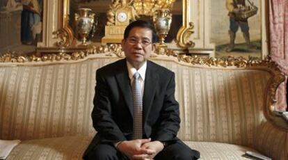 El presidente de Vietnam, Nguyen Minh Triet, ayer en el palacio del Pardo.