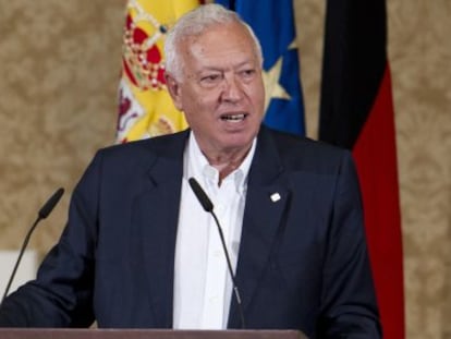 El ministro de Asuntos Exteriores, Jose Manuel Garcia-Margallo, en una imagen de ayer, en Palma de Mallorca.